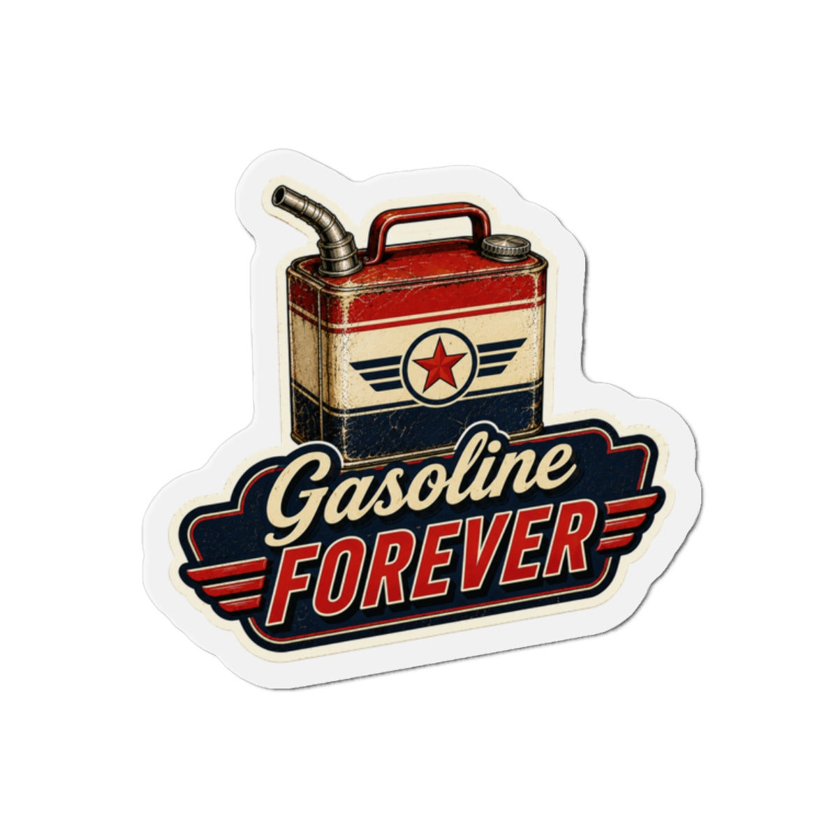 Gasoline Forever Magnet With Gas Can