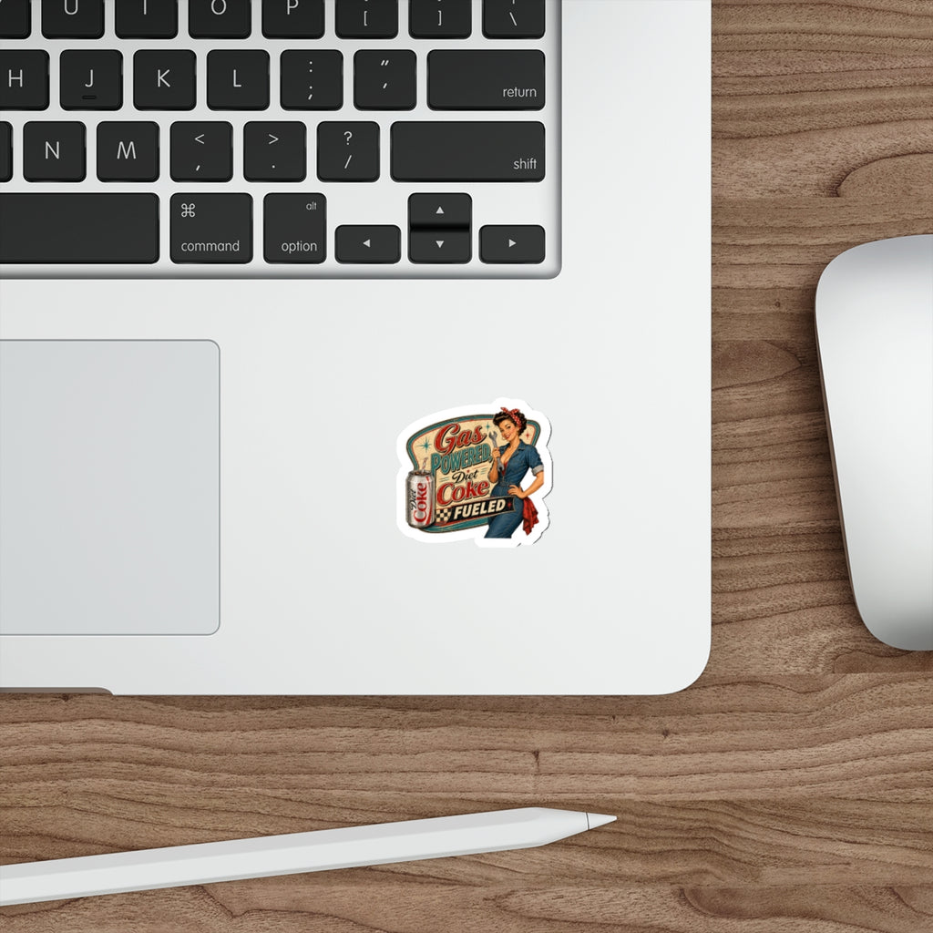 Die-Cut Sticker Gas Powered Pin-up