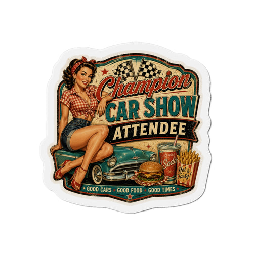 Champion Car Show Attendee Pin-up Magnet
