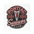 Pontiac Survivor Club Square Car Magnet
