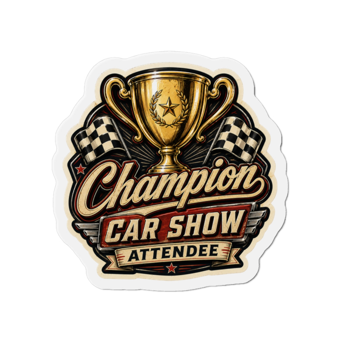 Champion Car Show Attendee Magnet