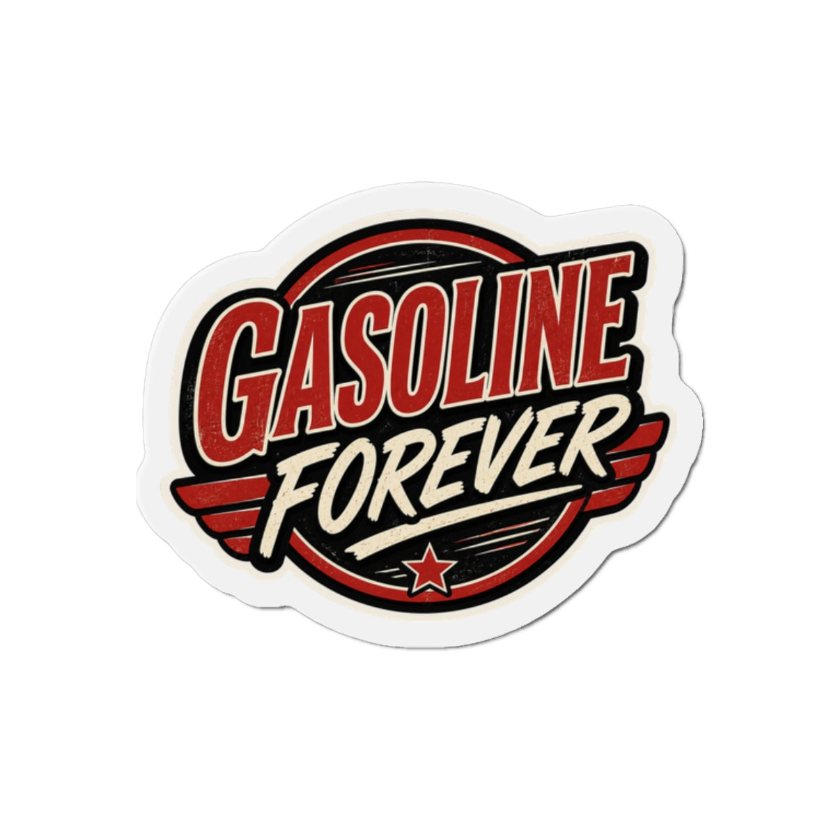Gasoline Forever Magnet Round