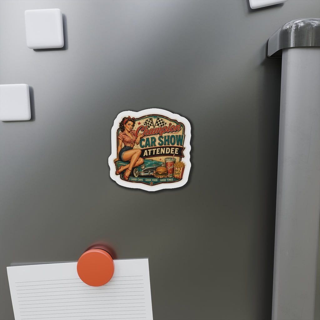 Champion Car Show Attendee Pin-up Magnet