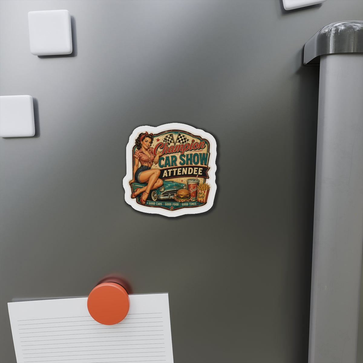 Champion Car Show Attendee Pin-up Magnet